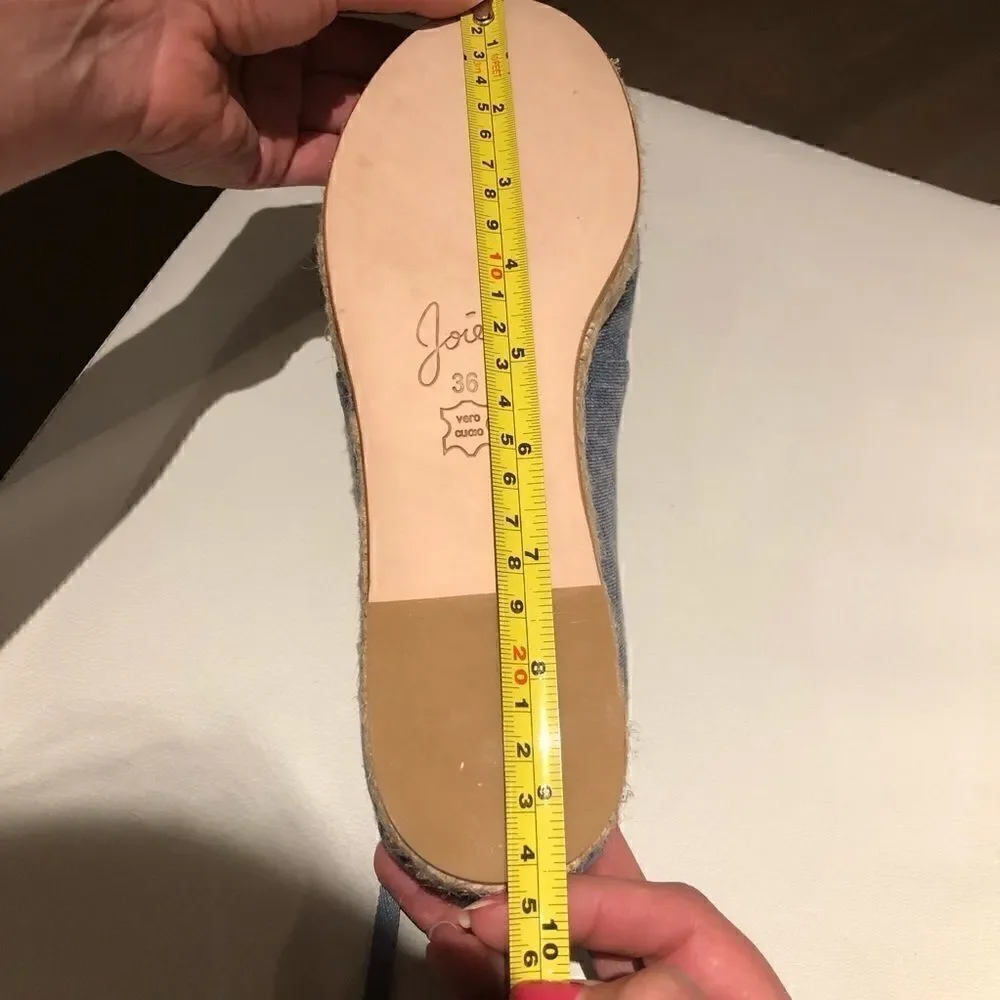 New Joie Denim Lace Up Espadrilles Sneaker…